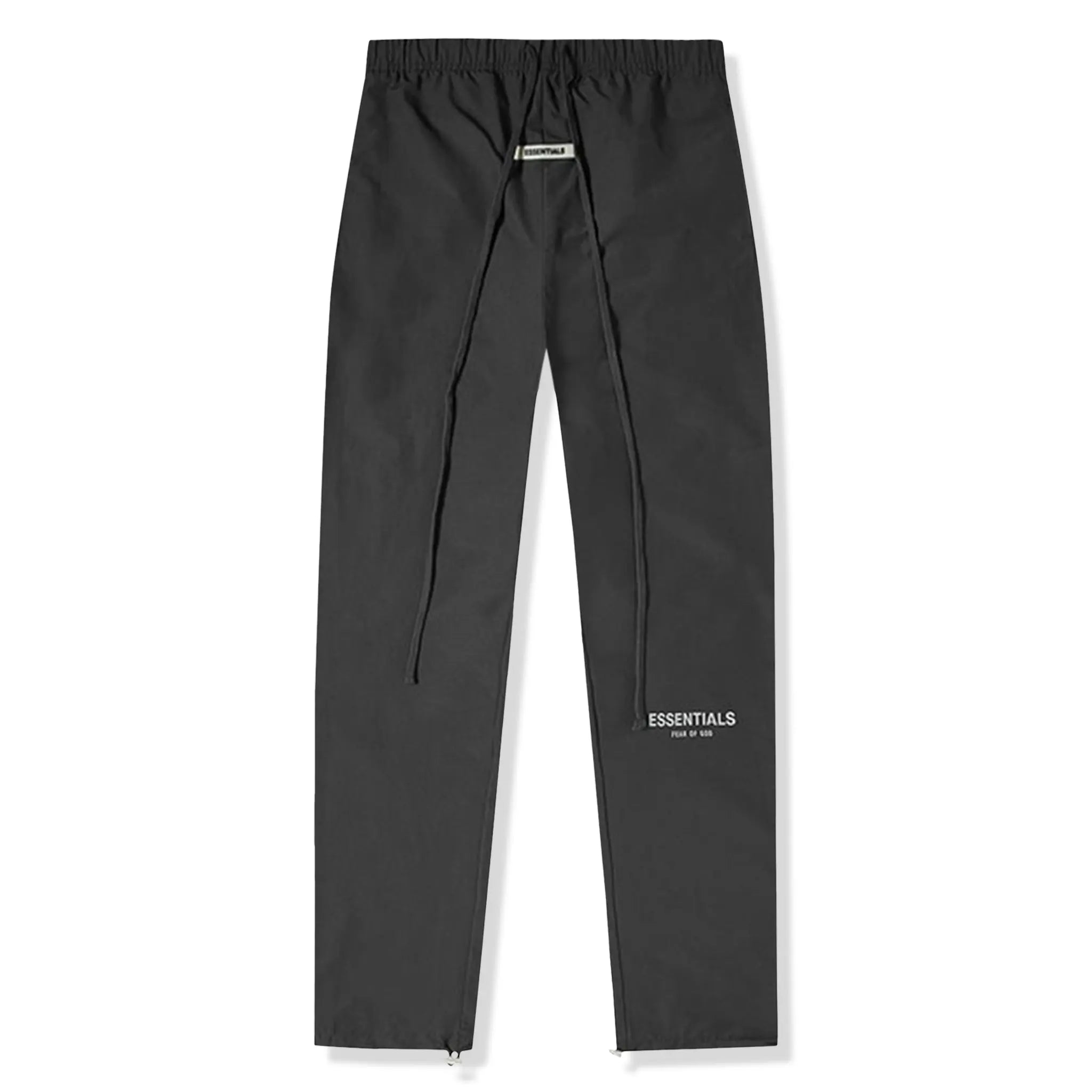 Front View of Preloved - Fear Of God Essentials Black Nylon Track Pants